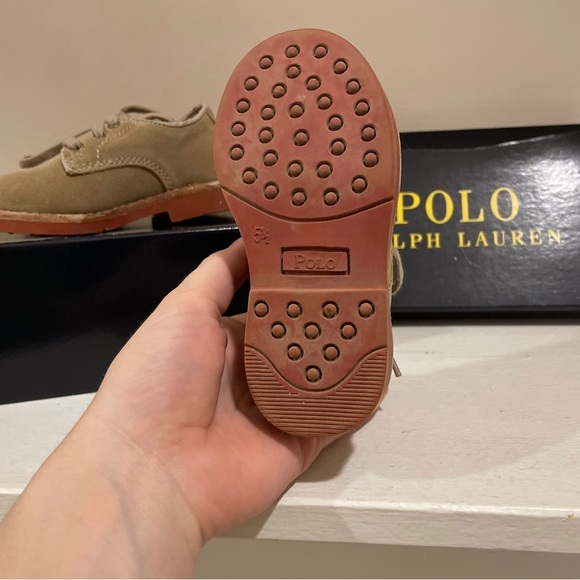 Polo Ralph Lauren Baby & Toddler Suede Oxford Dress Shoes Size 5.5 in Dirty Buck - Picture 4 of 6